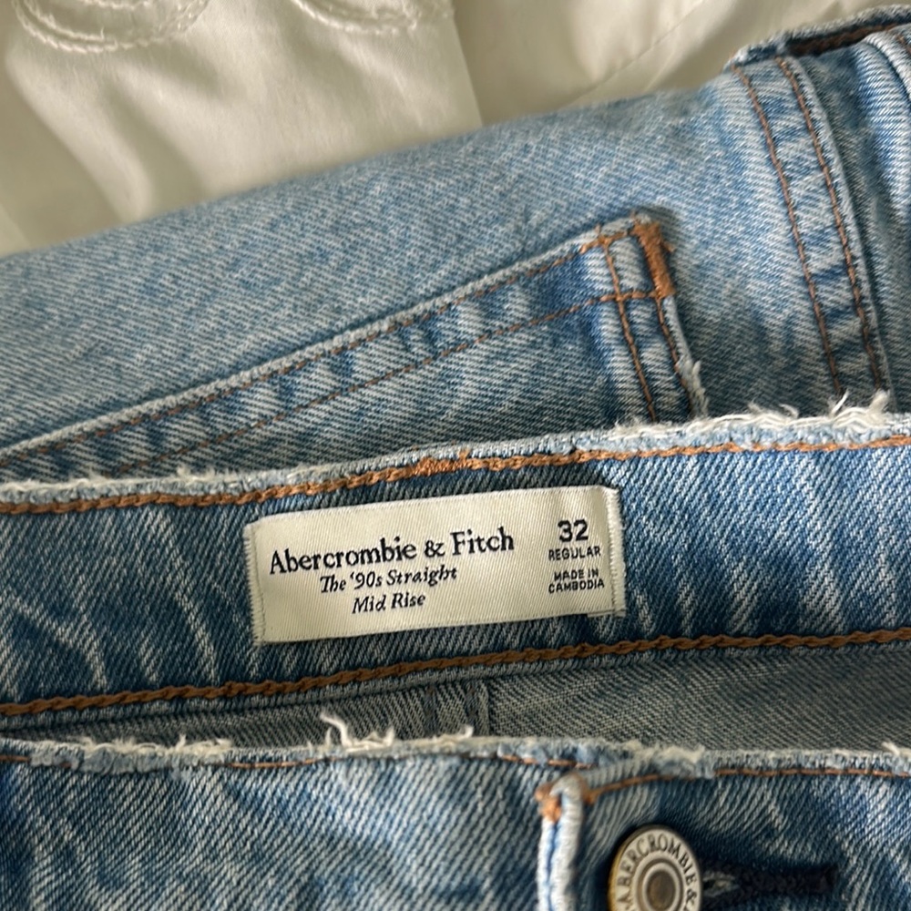 Abercrombie & Fitch Blue Straight Leg Jeans Classic Style